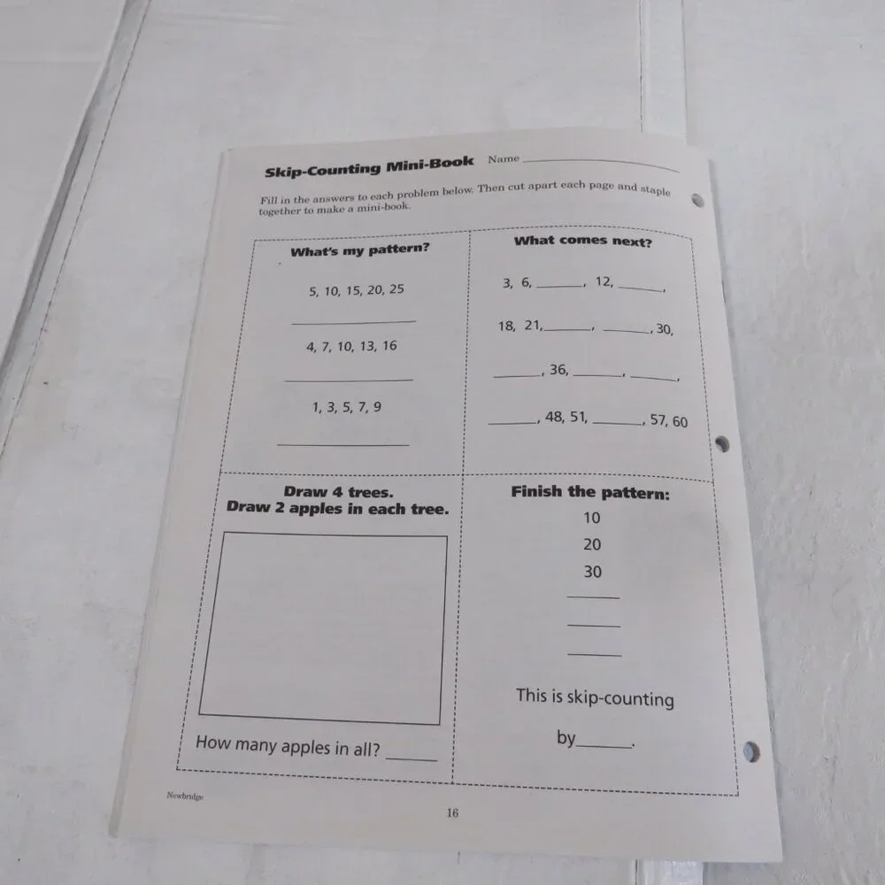 Skip Counting BIG BOOK (almost 2 feet tall) with teacher pages CLASSROOM SIZE